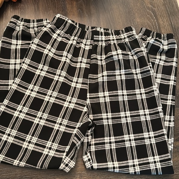Plaid Print Elastic Waist Sweatpants size 2 (X-small) - Picture 2 of 4